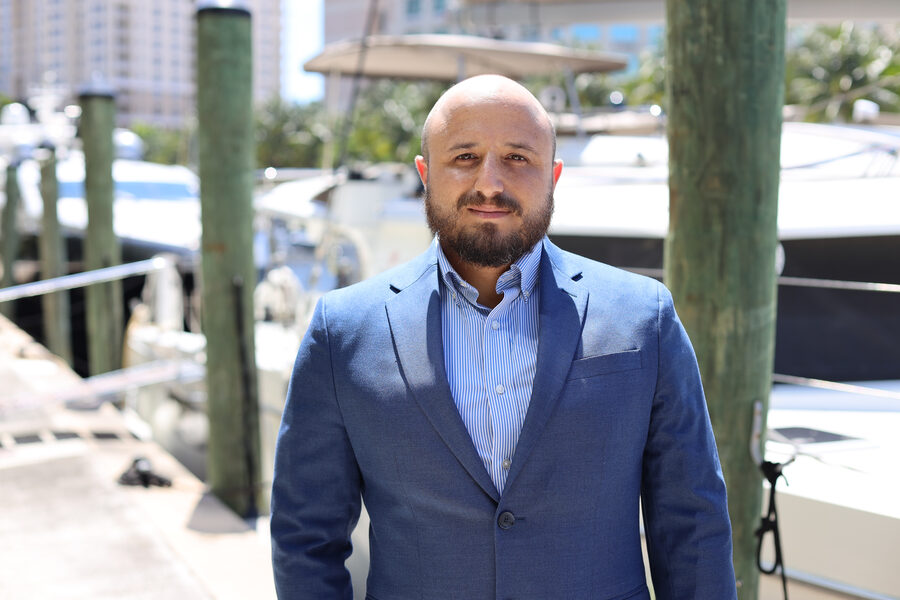 Adam Ludwin at a South Florida marina